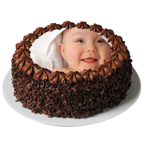 Molded Fancy 2 Kg Chocolate Photo Cake Molded Fancy 2 Kg Chocolate Photo Cake