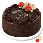 Joyful Treat Dark Chocolate Cake with free Roli Tilak and Chawal Joyful Treat Dark Chocolate Cake with free Roli Tilak and Chawal