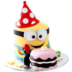 Adorable Ambrosia Minion Theme Cake Adorable Ambrosia Minion Theme Cake