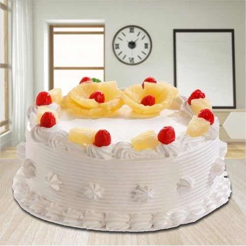 Stunning Sensation 2.2 Lb Eggless Pineapple Cake from 3/4 Star Bakery Stunning Sensation 2.2 Lb Eggless Pineapple Cake from 3/4 Star Bakery