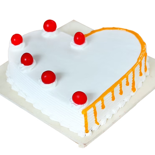 Gift Online Vanilla Cake in Heart Shape Gift Online Vanilla Cake in Heart Shape