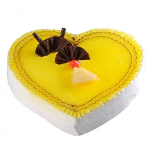 Deliver Pineapple Cake in Heart-Shape