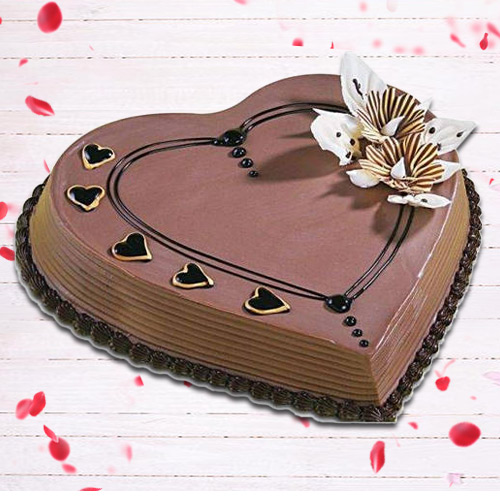Deliver Online Coffee Cake in Heart-Shape Deliver Online Coffee Cake in Heart-Shape