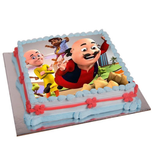 Buy Online Motu Patlu Photo Cake for Kids Buy Online Motu Patlu Photo Cake for Kids