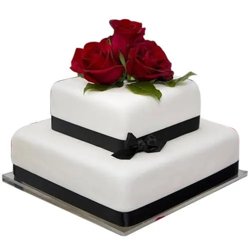 Buy Delectable 2 Tier Wedding Cake