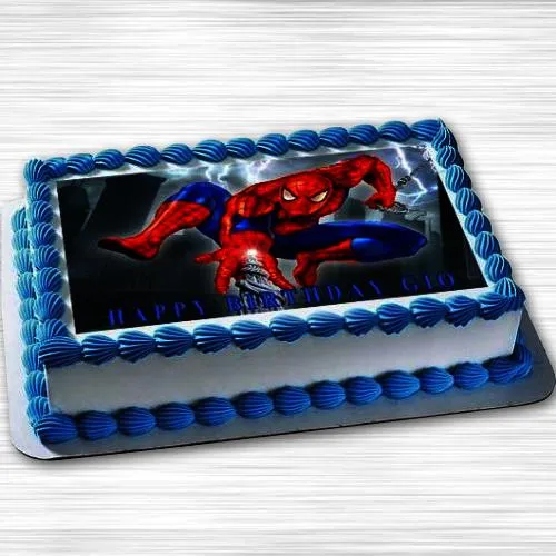 Sumptuous Spiderman Photo Cake