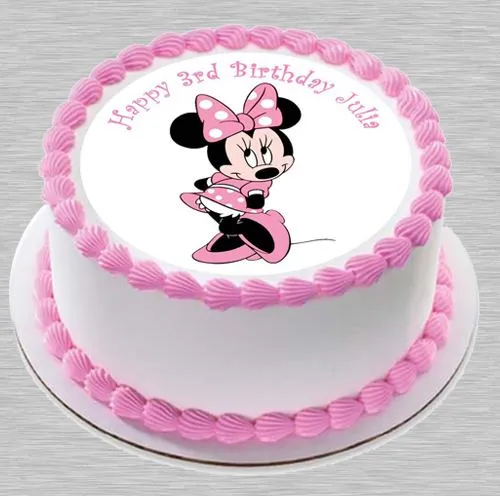 Elegant Minnie Designed Cake for Birthday Party
