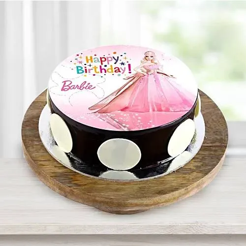 Lip-Smacking Barbie Photo Cake for Children