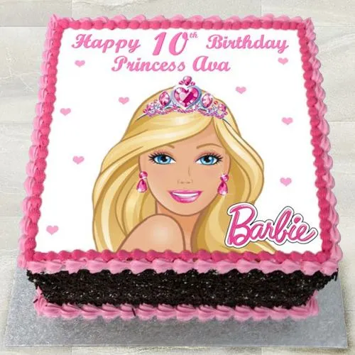 Toothsome Barbie Photo Cake for Birthday