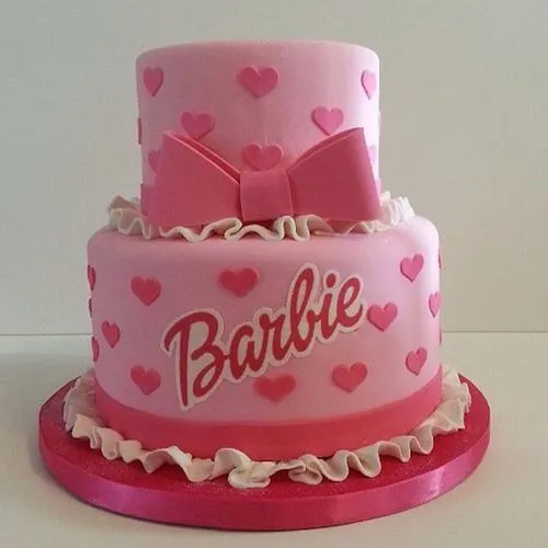 Luscious 2 Tier Barbie Cake for Birthday