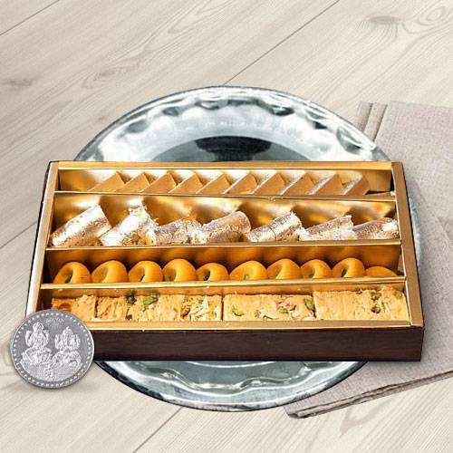 Haldirams Assorted Sweets N Thali , Free Coin Haldirams Assorted Sweets N Thali , Free Coin