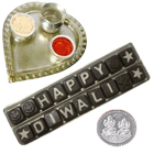 Homemade Assorted Chocolates in Thali with free silver plated coin. Homemade Assorted Chocolates in Thali with free silver plated coin.