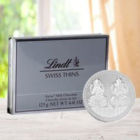 Lindt Chocolates with free silver plated coin for Diwali. Lindt Chocolates with free silver plated coin for Diwali.