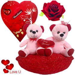 Attractive Teddy Bears and Delicious Chocolates Combo Attractive Teddy Bears and Delicious Chocolates Combo