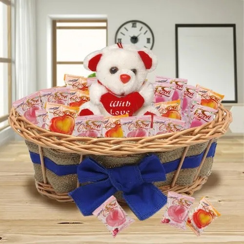 Charming Tower of Chocolates and Teddy Charming Tower of Chocolates and Teddy