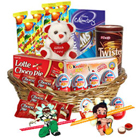 Comforting Kids Chocolates with 2 Kids Rakhi and Roli Tilak Chawal Comforting Kids Chocolates with 2 Kids Rakhi and Roli Tilak Chawal