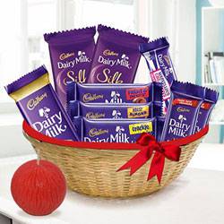 Luscious Dairy Milk Basket and Tea Light Deepavali Gift Pack Luscious Dairy Milk Basket and Tea Light Deepavali Gift Pack