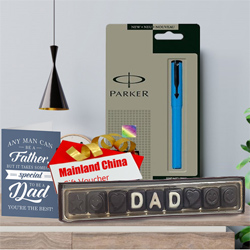DAD Homemade Chocolate with Dinner Voucher from Mainland China & a Parkar Pen DAD Homemade Chocolate with Dinner Voucher from Mainland China & a Parkar Pen