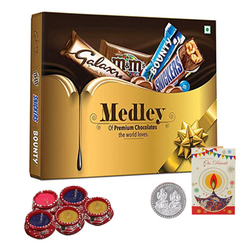 Amazing Diwali Gift Hamper of Chocolates, Diya and More Amazing Diwali Gift Hamper of Chocolates, Diya and More