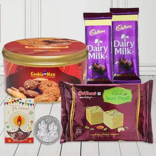 Assorted Cookies, Cadbury Chocolates nd Haldirams Sweets on Diwali