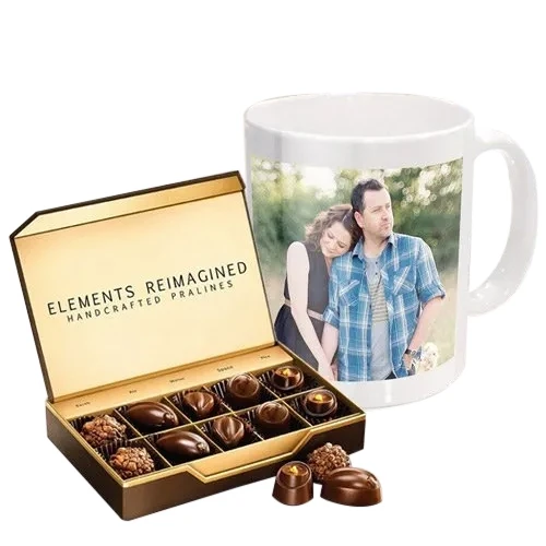 Sending Personalized Coffee Mug with ITC Premium Chocolates
