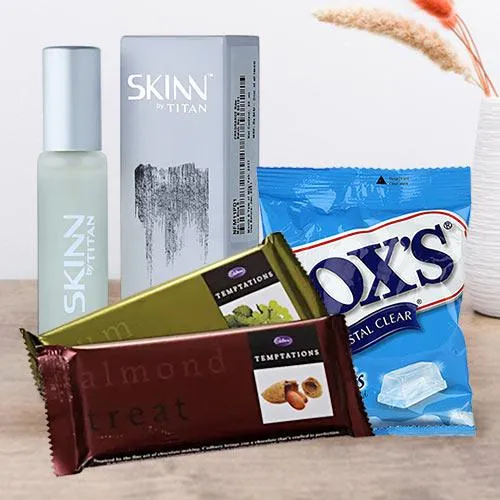 Luscious Chocolate Gift Hamper with Titan Raw Deo