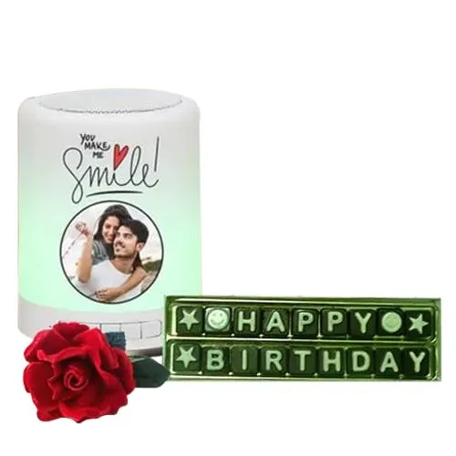 Wonderful Personalized Bluetooth Speaker N Handmade Chocolates Combo