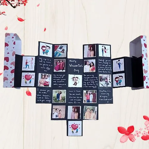Exciting Personalized Photo Heart Pop Up Card	