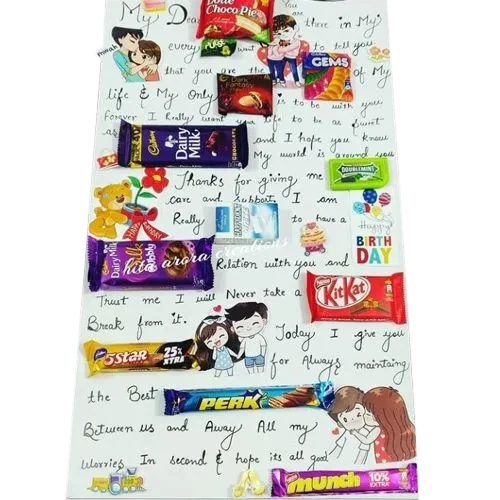 Fantastic Chocolicous Message Card Full of Mixed Chocolates