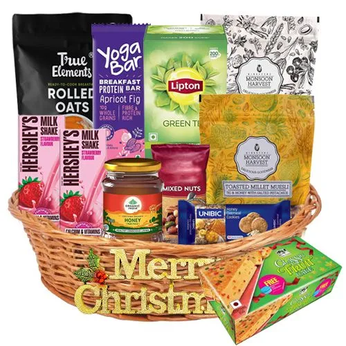 Healthy Treat Christmas Gift Basket