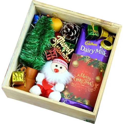 Remarkable Box of Cadbury Chocolates with Santa N Christmas Decorative Remarkable Box of Cadbury Chocolates with Santa N Christmas Decorative