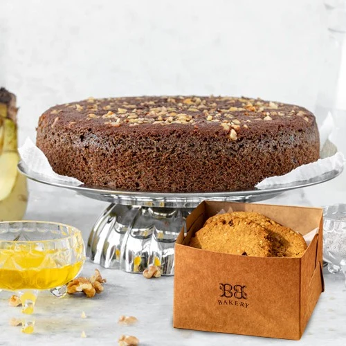 Express Your Care Hamper of Walnut Cake N Raisin Cookies Express Your Care Hamper of Walnut Cake N Raisin Cookies