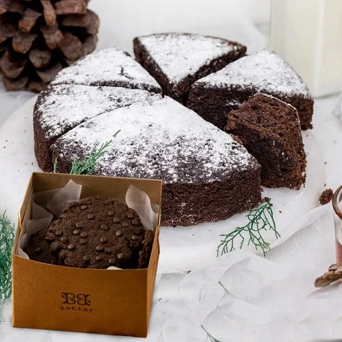 Divine Express Your Love Plum Cake  N  Cookies Hamper