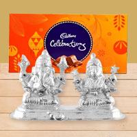 Silver Plated Ganesh Lakshmi with Cadbury’s Celebration Silver Plated Ganesh Lakshmi with Cadbury’s Celebration