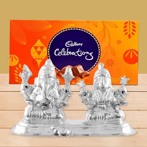 Silver Plated Ganesh Lakshmi with Cadbury’s Celebration Silver Plated Ganesh Lakshmi with Cadbury’s Celebration
