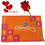 Assorted Cadburys Chocolates
with One Velvet Red...