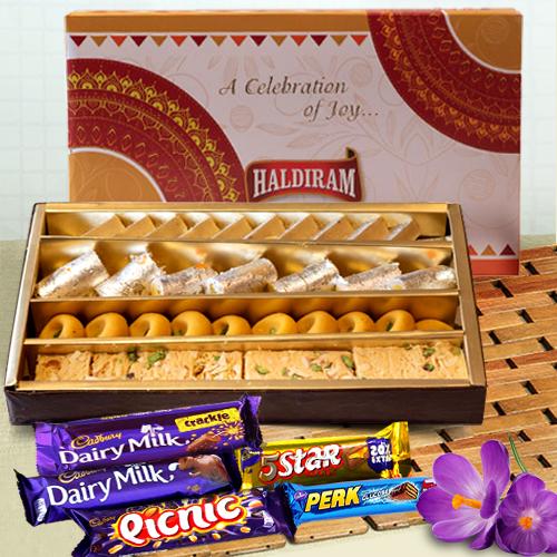 Haldirams Assorted Sweets with Cadbury Celebration Haldirams Assorted Sweets with Cadbury Celebration