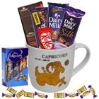 Fascinating Arrangement of Chocolates with Capricorn Sun Sign Printed Mug Fascinating Arrangement of Chocolates with Capricorn Sun Sign Printed Mug