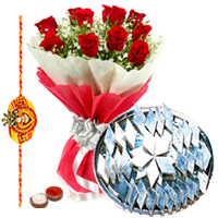 Amazing Array of Sweets and Roses on Rakha Bandhan Amazing Array of Sweets and Roses on Rakha Bandhan