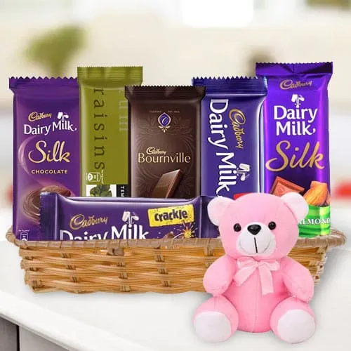 Buy Gift Basket of Chocolates N Teddy