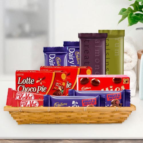 Basket of Tasty Chocolate Basket of Tasty Chocolate
