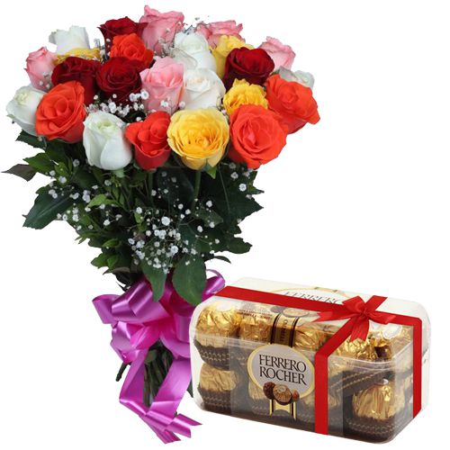 Pleasant Roses and Chocolaty Ferrero Rocher Pleasant Roses and Chocolaty Ferrero Rocher