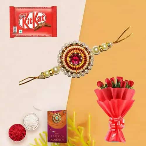 Delightful Gift of Dazzling Bouquet of 12 Yellow Roses with Tasteful Kitkat Chocolate Delightful Gift of Dazzling Bouquet of 12 Yellow Roses with Tasteful Kitkat Chocolate