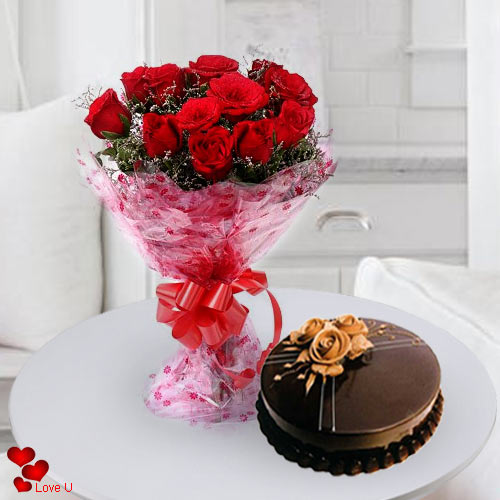 Order Combo Gift of Red Roses N Cake Order Combo Gift of Red Roses N Cake