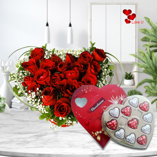 Order Heart Shape Arranged Red Roses N Chocolate Box Online Order Heart Shape Arranged Red Roses N Chocolate Box Online