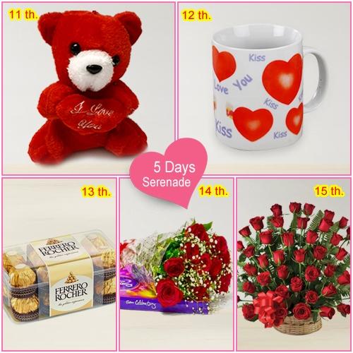 Send Valentine Fantasy with 5 Day Serenade Gift Send Valentine Fantasy with 5 Day Serenade Gift