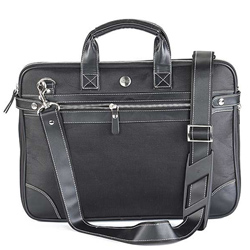 Exquisite Faux Leather Made Laptop Bag in Black Exquisite Faux Leather Made Laptop Bag in Black