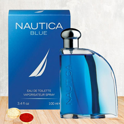 Everlasting Fragrance of Nautica Blue EDT for Men with free Roli Tilak and Chawal Everlasting Fragrance of Nautica Blue EDT for Men with free Roli Tilak and Chawal