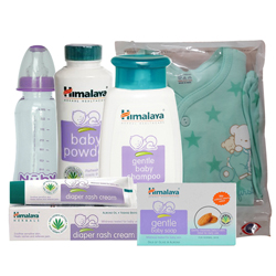 Scintillating Baby Care Gift Arrangement with Soft Touch of Affection Scintillating Baby Care Gift Arrangement with Soft Touch of Affection