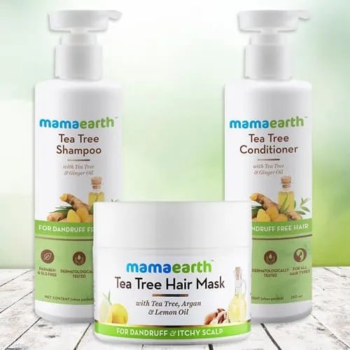 Shining Look Mamaearth Tea Tree Anti Hair Freez Spa Kit Shining Look Mamaearth Tea Tree Anti Hair Freez Spa Kit
